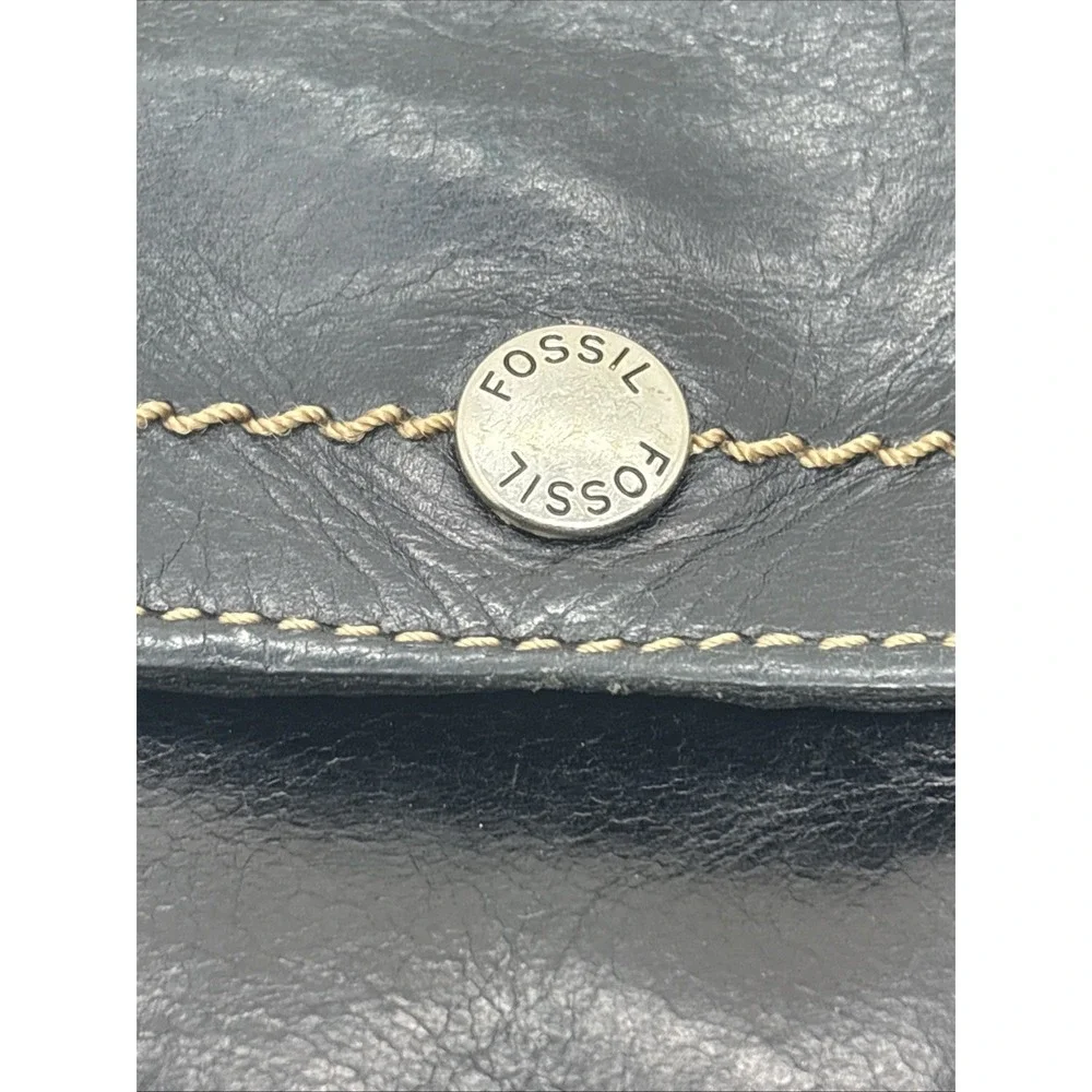 Fossil black leather